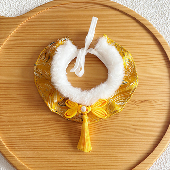 Șal pentru animale de companie, stil chinezesc, broderie, model floral, țesătură simplă