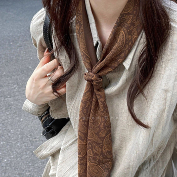 Dodatak za šal – poliester šal za vrat s dizajnom vintage vrpce ovratnika, cijele sezone, izlazak ljeta 2025, SKU 00