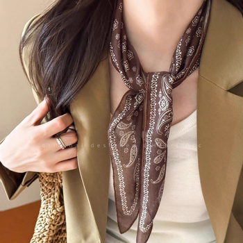 Dodatak za šal – poliester šal za vrat s dizajnom vintage vrpce ovratnika, cijele sezone, izlazak ljeta 2025, SKU 00