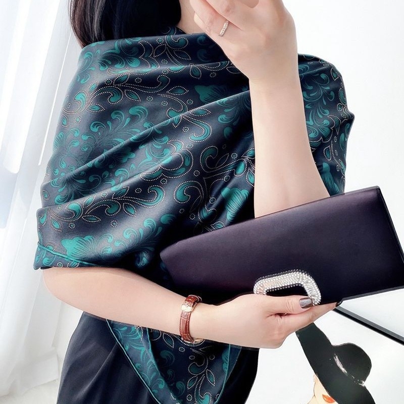 Tick Tick Story svileni četvrtasti šal, Hangzhou podrijetlo, Pogodan za proljeće, ljeto i jesen