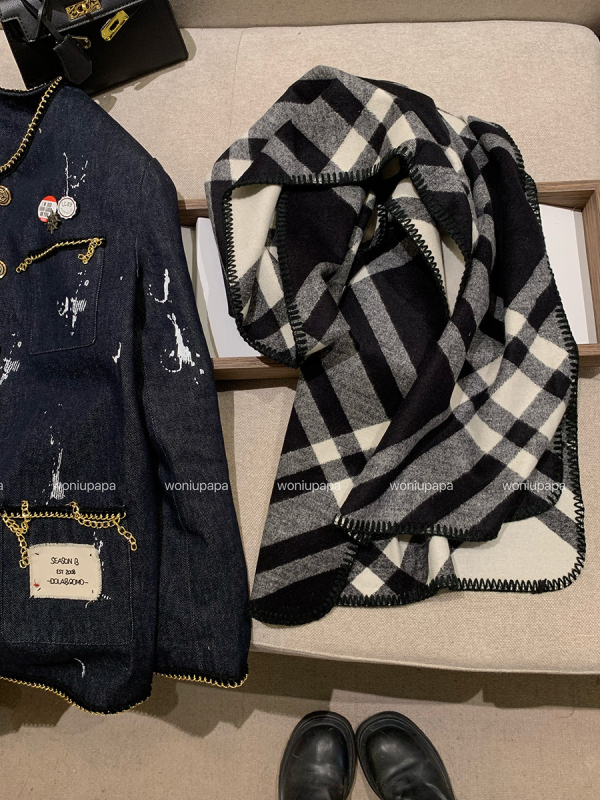  Șal - stil coreean retro carouri pentru femei, toamnă-iarnă, căldură îngroșată, poliester; Categoria: Accesorii pentru fular; Listare: Iarna 2024