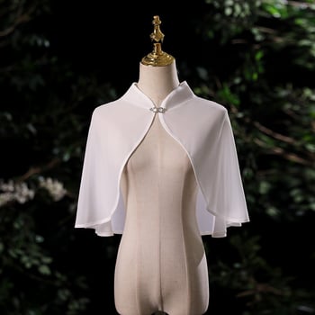 Γυναικείο φουλάρι από chiffon με γιακά στήριξης για νύφη και βραδινά φορέματα, εξωτερική επικάλυψη; κατάλληλο για καλοκαίρι, άνοιξη και φθινόπωρο 2022