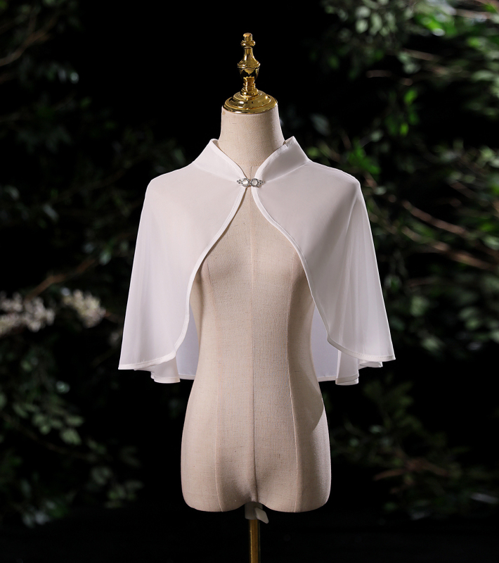 Γυναικείο φουλάρι από chiffon με γιακά στήριξης για νύφη και βραδινά φορέματα, εξωτερική επικάλυψη; κατάλληλο για καλοκαίρι, άνοιξη και φθινόπωρο 2022