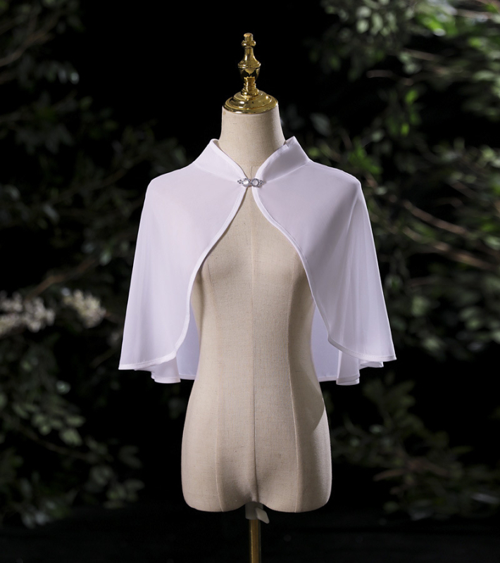 Γυναικείο φουλάρι από chiffon με γιακά στήριξης για νύφη και βραδινά φορέματα, εξωτερική επικάλυψη; κατάλληλο για καλοκαίρι, άνοιξη και φθινόπωρο 2022