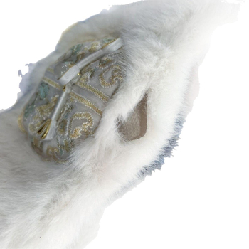 Șal pentru femei în stil antic, cu nasturi încrucișați și guler din blană — pluș gros, imitație de vison, rezistent la vânt, în stoc (Sezon: primăvară; Lansare: vara 2021; Material: Alt; Origine: Alt)