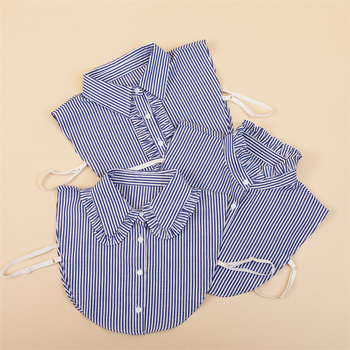 Unisex netikroji apykaklė marškinėliams, medvilnės-denim audinys, paprastas stilius su kaspinu, specialus mašininis apdorojimas