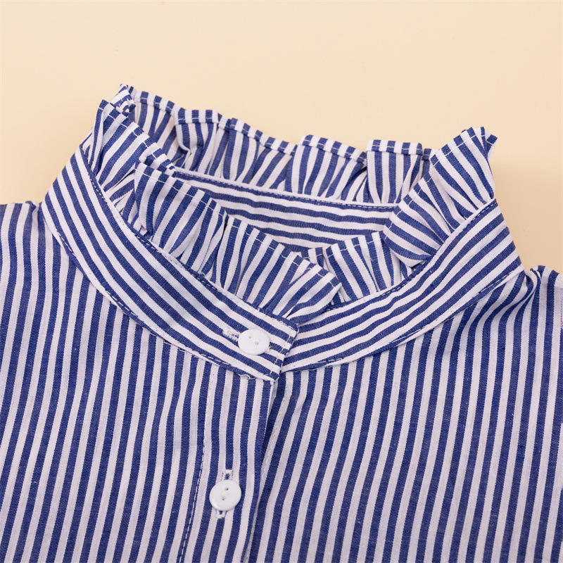 Unisex netikroji apykaklė marškinėliams, medvilnės-denim audinys, paprastas stilius su kaspinu, specialus mašininis apdorojimas