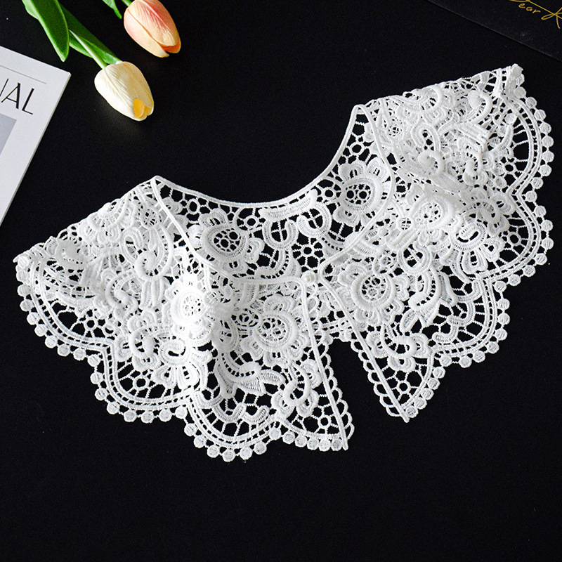 Šaliko aksesuarai: netikras kaklo, įkvėptos Hanfu, siuvinėta debesų pečių viršūnė (polistiero siūlai; vasara; 2025 vasara; be pritaikymo; sandėlyje)