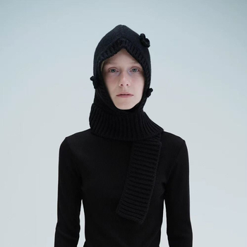 Nertinė kepurė su gėlių motyvais, rankų darbo, universalus (Žiema, Pavasaris ir Ruduo; Žiemos leidimas 2025)