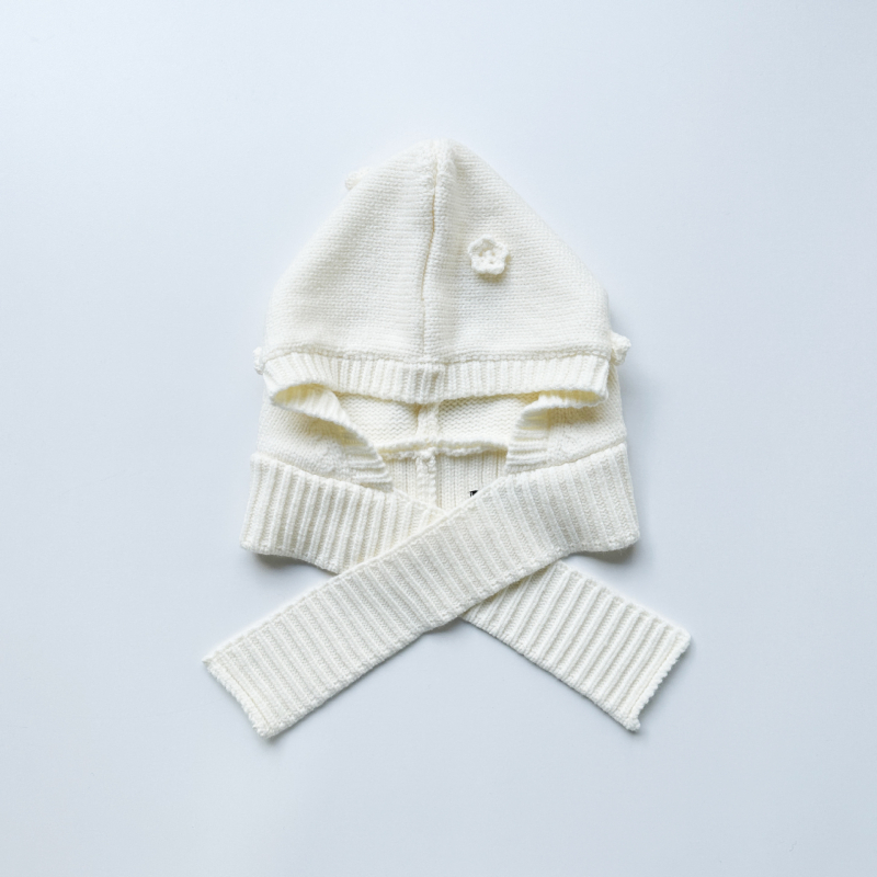 Nertinė kepurė su gėlių motyvais, rankų darbo, universalus (Žiema, Pavasaris ir Ruduo; Žiemos leidimas 2025)