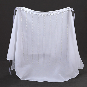 Hanfu skara su saulės apsauga, ausyse kabančios siūlės, veido uždangalas — senovinio stiliaus kostiumo aksesuaras ir šokių rekvizitas, pavasaris 2022