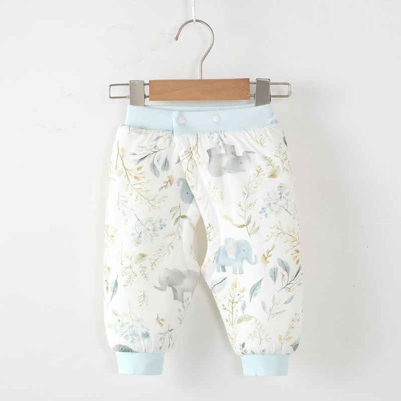 Bērnu kokvilnas bikses ar atvērtu starpeni, ziemas sezonai, zīdaiņiem 0–1 gads, 100% kokvilna
