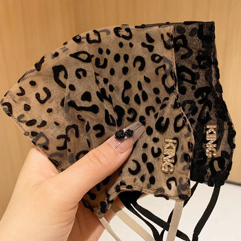 Maska za lice od mrežaste tkanine za zaštitu od sunca, prozračna i ultra lagana, slatkog stila, djelomično prekrivena, periva, poliester 71-80%