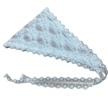 Xi yami šalikų priedai – nėriniai su jacquard tinkleliu galvos šalikui, dvipusiai trikampio šalikai, plastikas/rišėnas, prekės kodas Tj-003333, vasara 2025