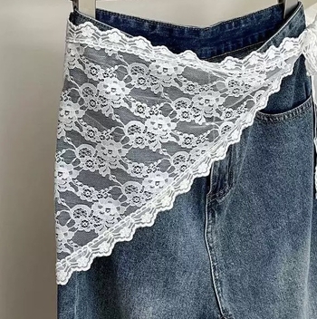 Xi yami šalikų priedai – nėriniai su jacquard tinkleliu galvos šalikui, dvipusiai trikampio šalikai, plastikas/rišėnas, prekės kodas Tj-003333, vasara 2025