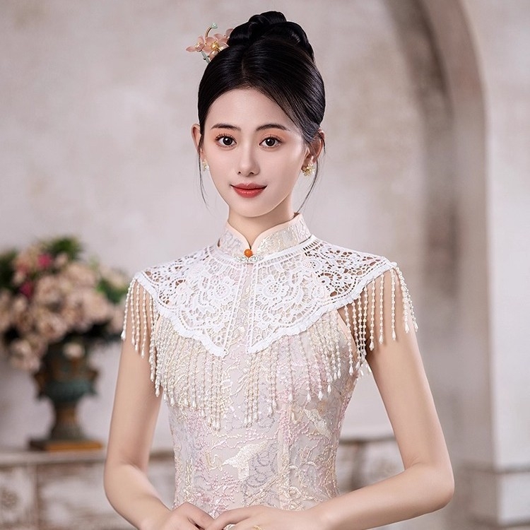 Šaliko kepurės su perlų kutais, kinų stiliaus vilna, Fadi prekės ženklas, FD-698430, 2025 m. pavasaris, pritaikymas prieinama