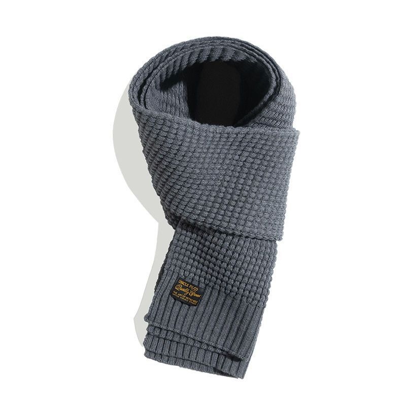 Nertas šalikas iš akrilio-vilnos mišinio žiemai, amerikietiškas retro stilius, 83,5% akrilo, 16,5% vilnos