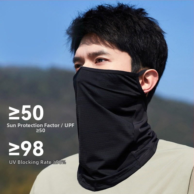 Unisex veido kaukė nuo saulės, kvėpuojantis nailono audinys, UV apsauga, pilnas veido uždengimas, 2025 m. pavasaris