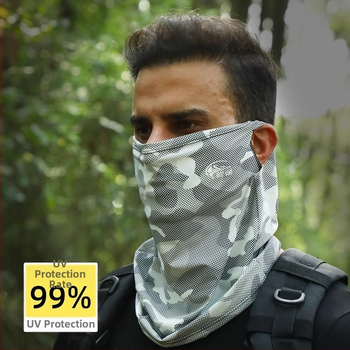 Saulės apsaugos veido kaukė – itin plona nailono medžiaga, UV apsauga, greitas džiūvimas, kvėpuojanti (labai lengva, nuo saulės apsauga)