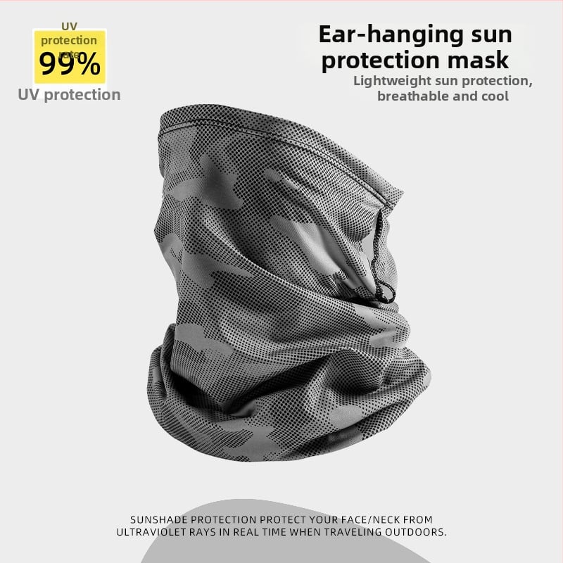 Saulės apsaugos veido kaukė – itin plona nailono medžiaga, UV apsauga, greitas džiūvimas, kvėpuojanti (labai lengva, nuo saulės apsauga)