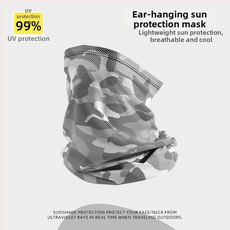 Saulės apsaugos veido kaukė – itin plona nailono medžiaga, UV apsauga, greitas džiūvimas, kvėpuojanti (labai lengva, nuo saulės apsauga)