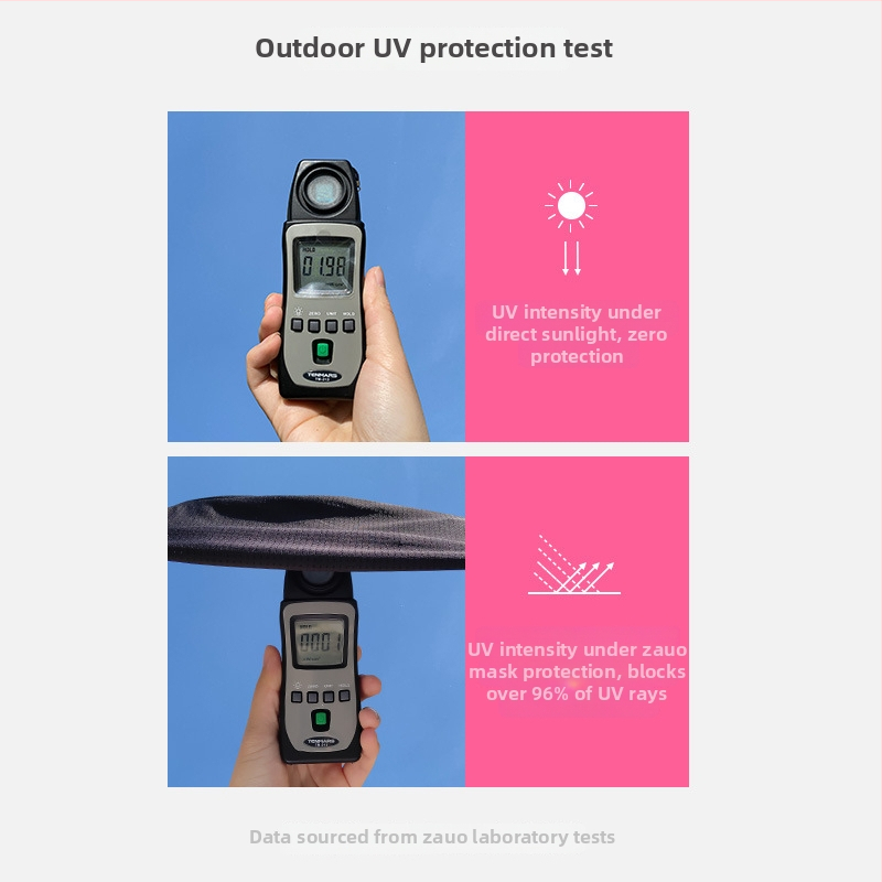 Dviračių veido kaukė su saulės apsauga, kvėpuojanti ir greitai džiūstanti, Spandex 61-70%