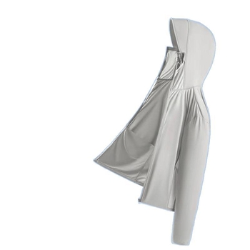Sieviešu UPF50 saules aizsardzības jaka, elpojošs Ice Silk audums, vidēja garuma, 100% modalā šķiedra