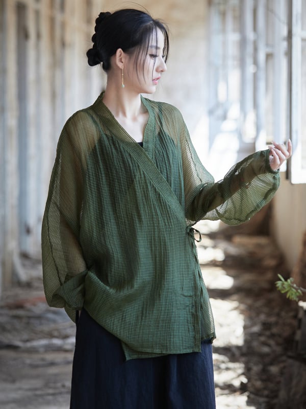 Tencel kardiganas, laisvas kirpimas, vidutinio ilgio, UPF30+ saulės apsauga, ilgos rankovės