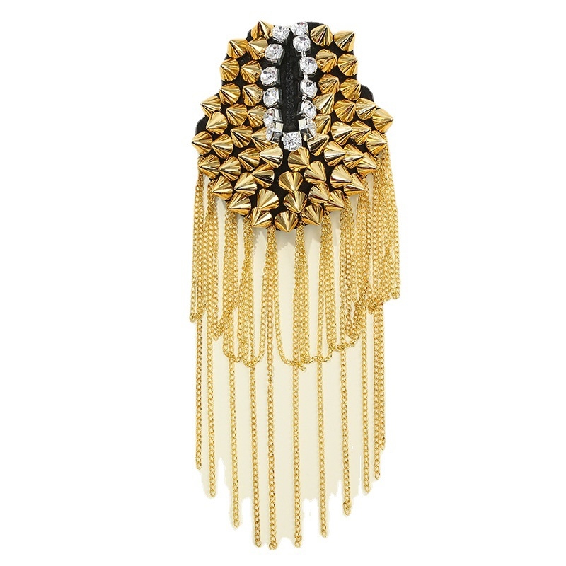 Metalinės epoleetės su kutais, unisex, elektro platingas, pritaikomos, atskirai supakuotos