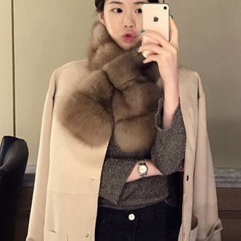 Šal od umjetne nore krzna, warp tkanje, 100% poliester, zadržava toplinu, zima