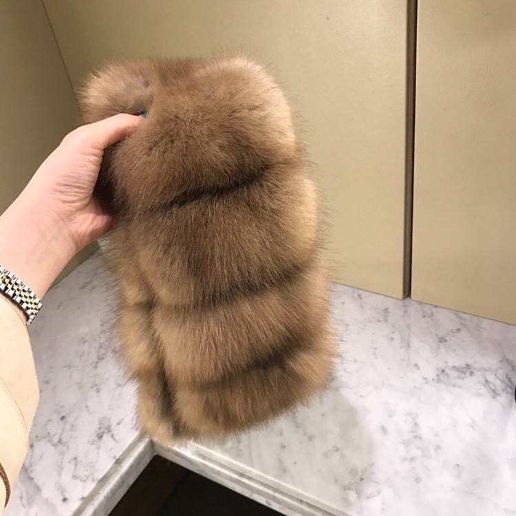 Šal od umjetne nore krzna, warp tkanje, 100% poliester, zadržava toplinu, zima