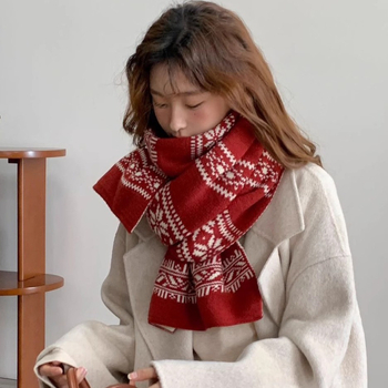 Női kötött sál, koreai stílus, warp kötés, meleg, 100% poliészter