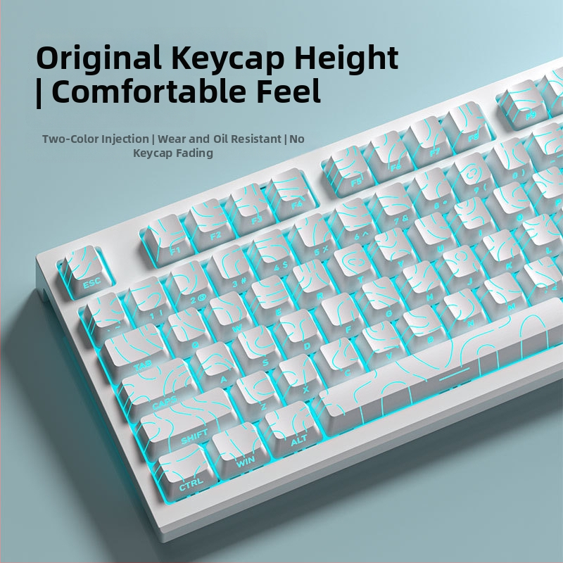 Langtu LT84 káblový mechanický set klávesnice a myši, USB pripojenie, numerická klávesnica, pre kancelárske a e-sportové použitie