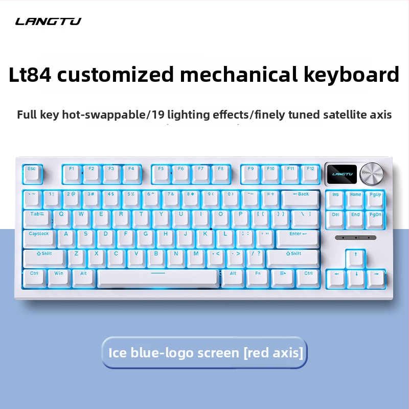 Langtu LT84 káblový mechanický set klávesnice a myši, USB pripojenie, numerická klávesnica, pre kancelárske a e-sportové použitie