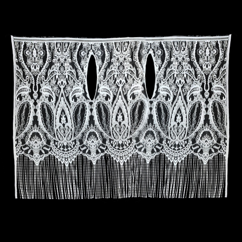 Čipkasti kardigan-šal s kapuljom, poliester, žakardna obrada