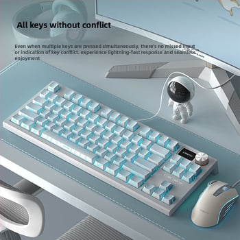 LT84 káblová mechanická klávesnica a myš súprava - USB, pre kancelárske a herné použitie