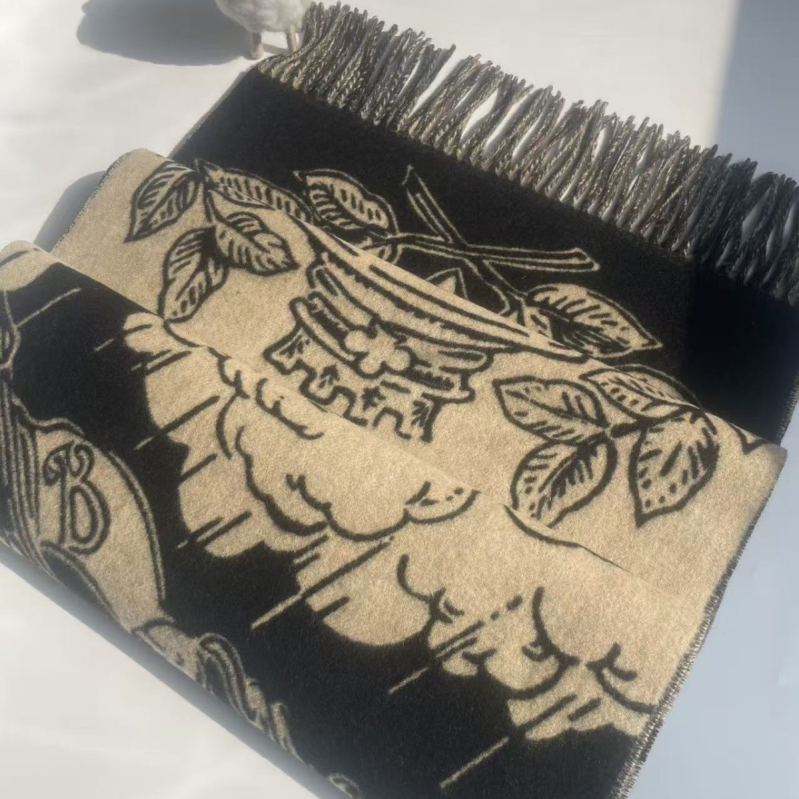 Vuneni šal od kašmira, dvostrani, twill jacquard tkanina, za toplinu