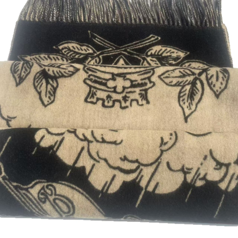 Vuneni šal od kašmira, dvostrani, twill jacquard tkanina, za toplinu