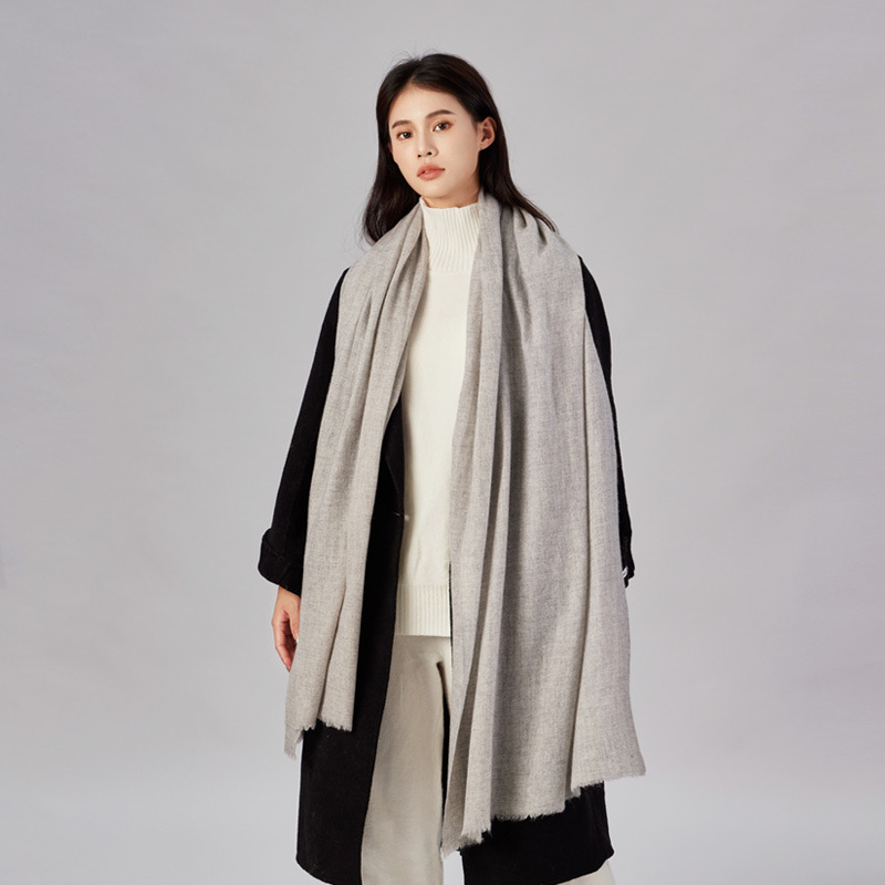 Вълнен шал, 100% вълна, пролет, плоско тъкане, артистично ретро стил, Zhejiang произход