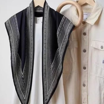 Полиестерен триъгълен шал с принт, съдържащ над 96% полиестер, Лято 2025 издание, произход Джинхуа