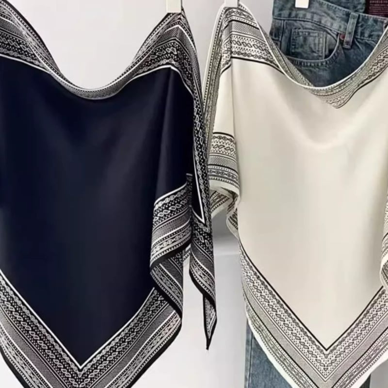 Полиестерен триъгълен шал с принт, съдържащ над 96% полиестер, Лято 2025 издание, произход Джинхуа