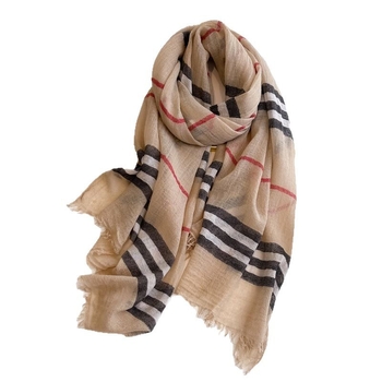 Șal din lână cu carouri, ușor, tie-dye, vară