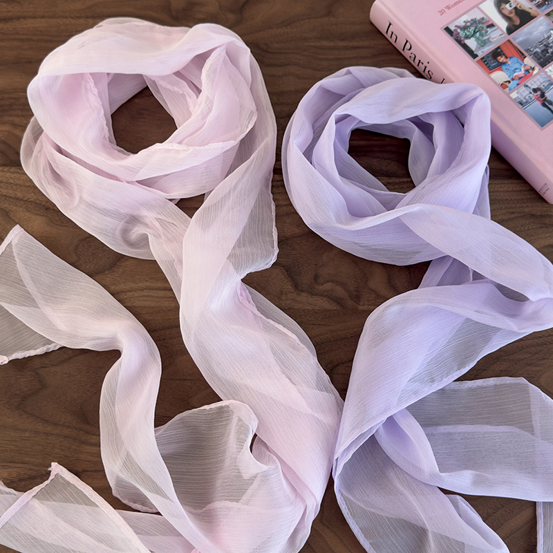 Ženski šal od poliester mreže, korejskog stila, produljen oblik, warp-knitted tkanina, proljeće 2025