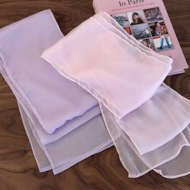 Ženski šal od poliester mreže, korejskog stila, produljen oblik, warp-knitted tkanina, proljeće 2025