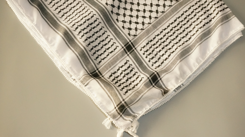 Turban jacquard din poliester – pătrat, unisex, decorare