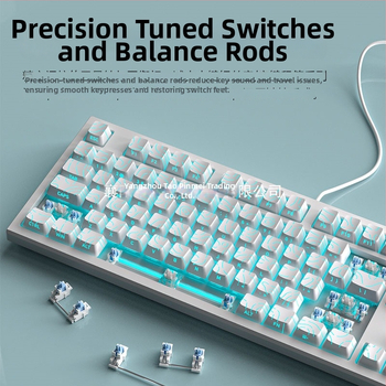 LT84 Prispôsobený káblový mechanický set klávesnice a myši – numerický pad, USB pripojenie, pre kancelárske a herné použitie