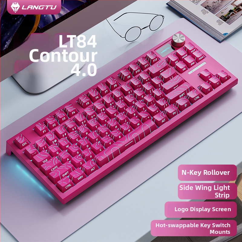 LT84 Prispôsobený káblový mechanický set klávesnice a myši – numerický pad, USB pripojenie, pre kancelárske a herné použitie