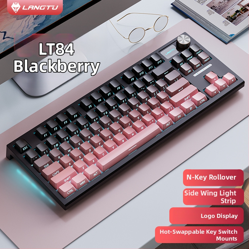 LT84 Prispôsobený káblový mechanický set klávesnice a myši – numerický pad, USB pripojenie, pre kancelárske a herné použitie