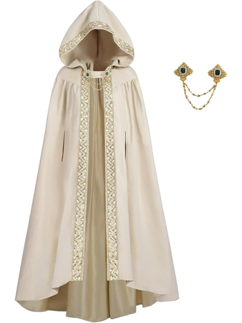 Ženska pelerina za scenu u renesansnom stilu, rubnim trakama, flanelna smjesa, poliester 30–50%, Zima 2025, dob 18–24