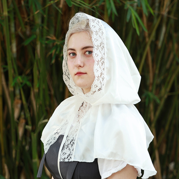 Gobtuvinė pelerina iš satino su siuvinėjimu — poliesteris, vientisas raštas, siuvinėta, saulės skydas, etninio stiliaus